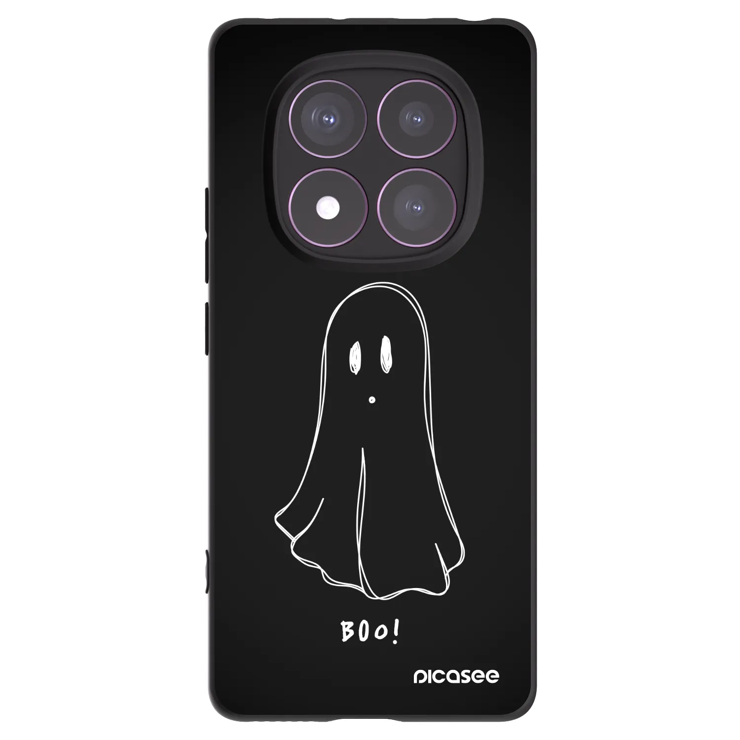 Picasee Xiaomi Redmi Note 14 Pro 4G Hülle - Schwarzes Silikon - Ghost 2