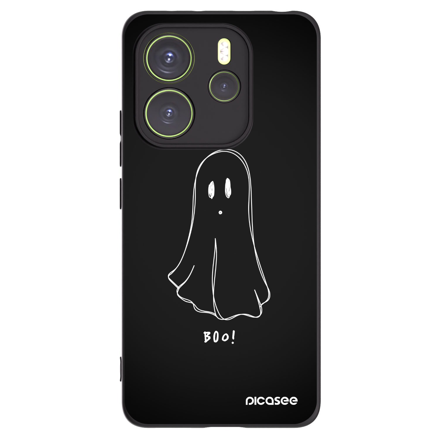 Picasee Xiaomi Redmi Note 14 4G Hülle - Schwarzes Silikon - Ghost 2