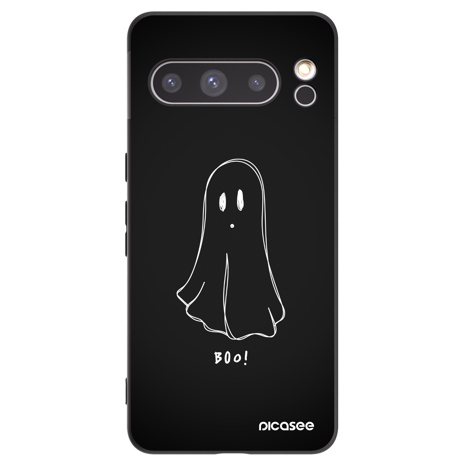 Picasee Google Pixel 8 Pro Hülle - Schwarzes Silikon - Ghost 2