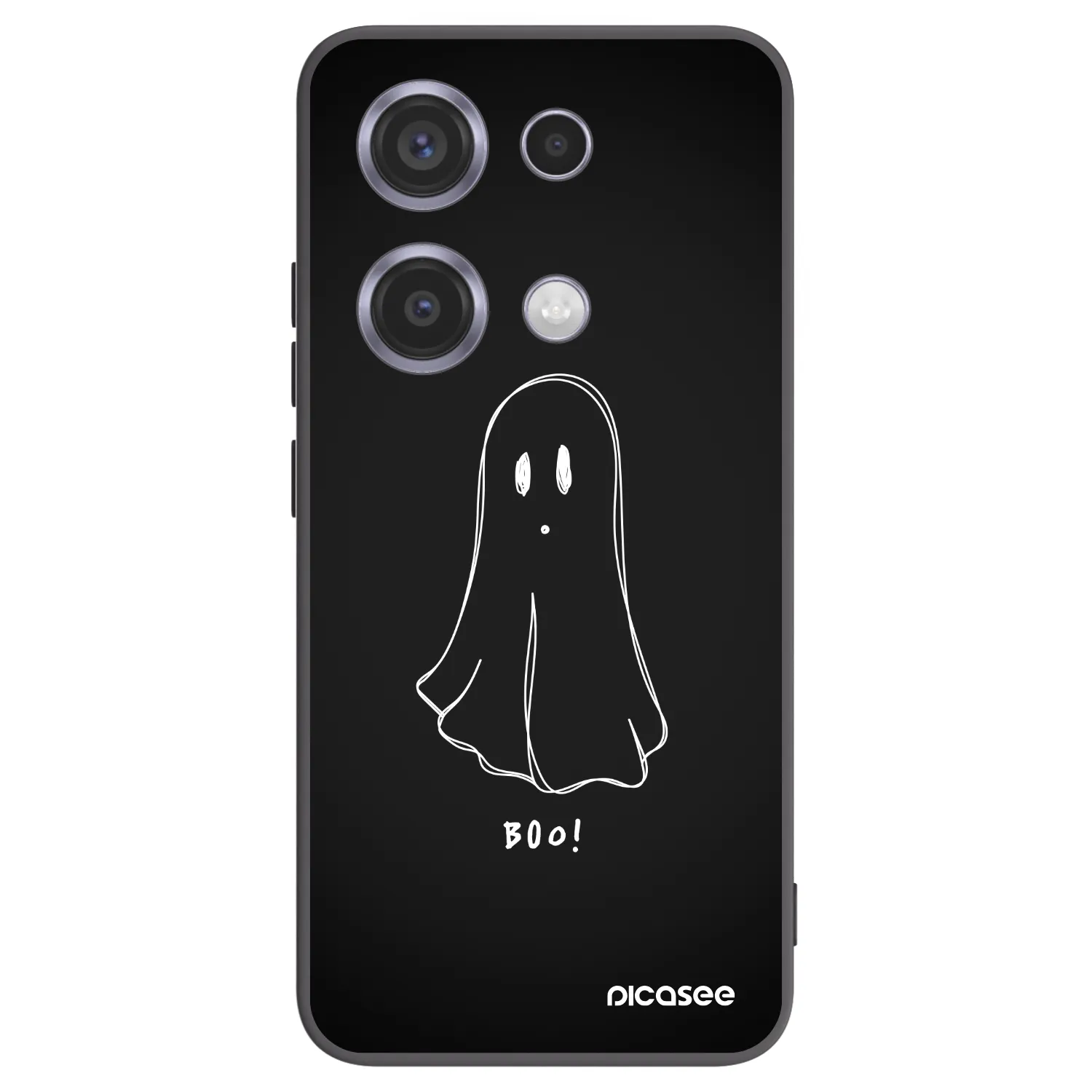 Picasee Xiaomi Redmi Note 14S Hülle - Schwarzes Silikon - Ghost 2