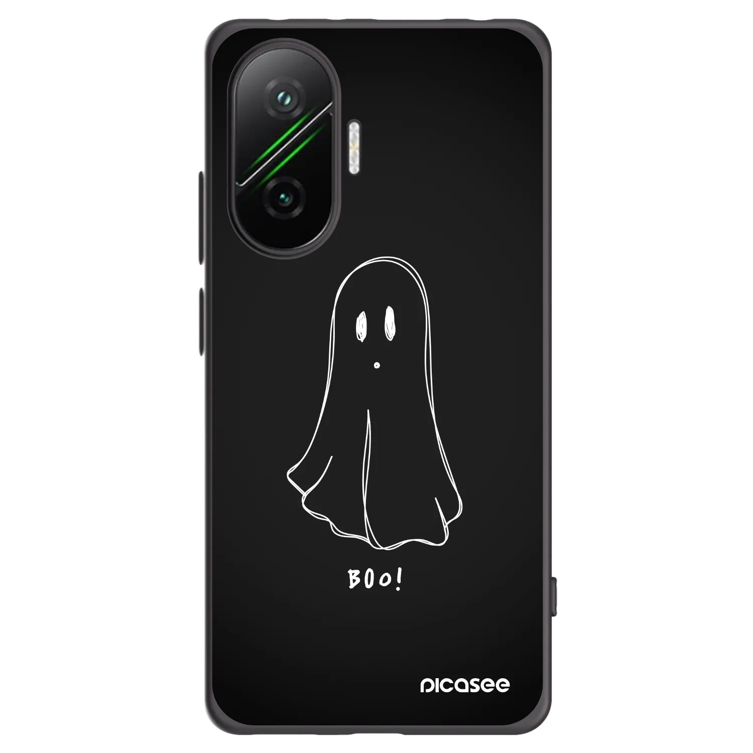 Picasee Xiaomi Poco F7 5G Hülle - Schwarzes Silikon - Ghost 2