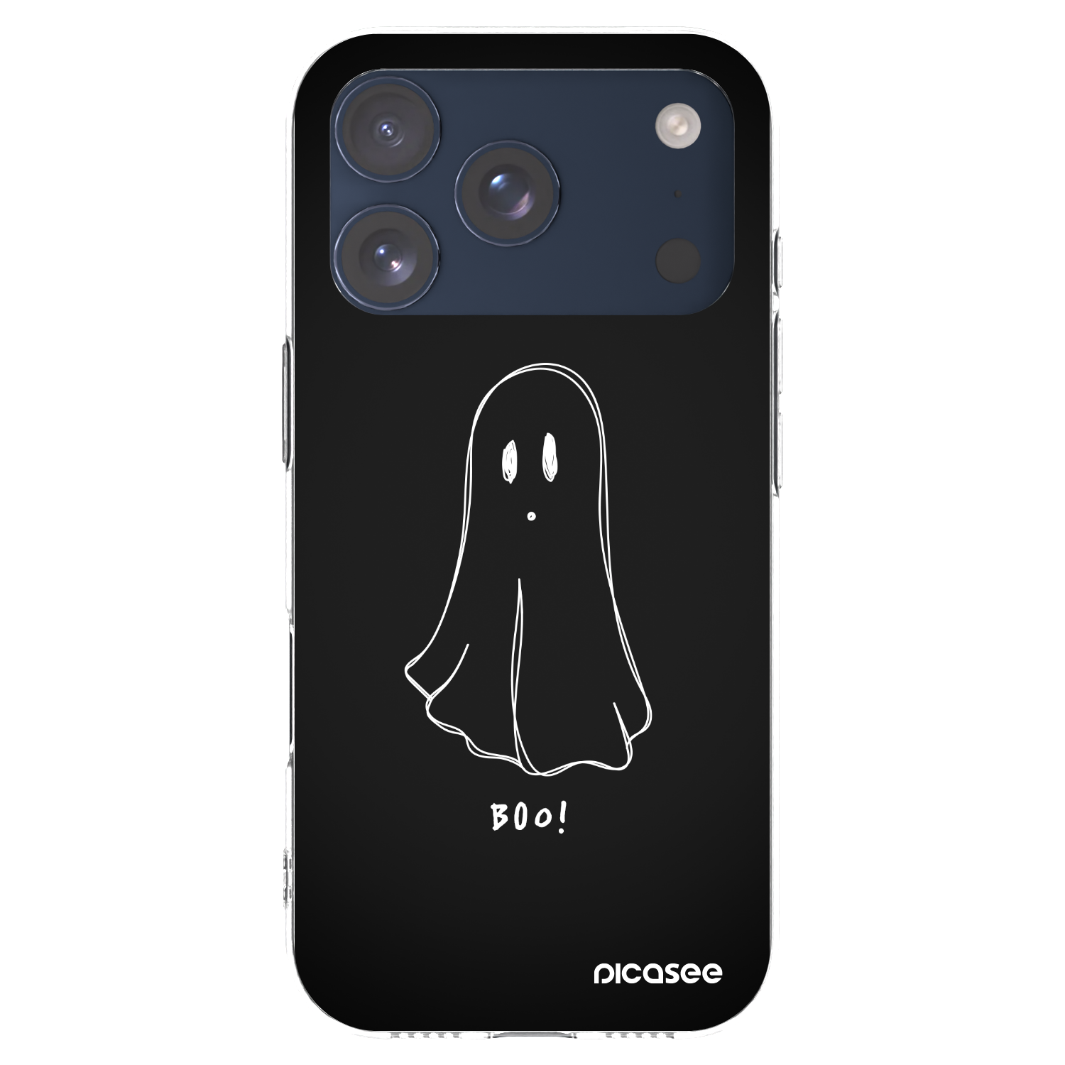 Picasee Apple iPhone 17 Pro Hülle - Transparentes Silikon - Ghost 2