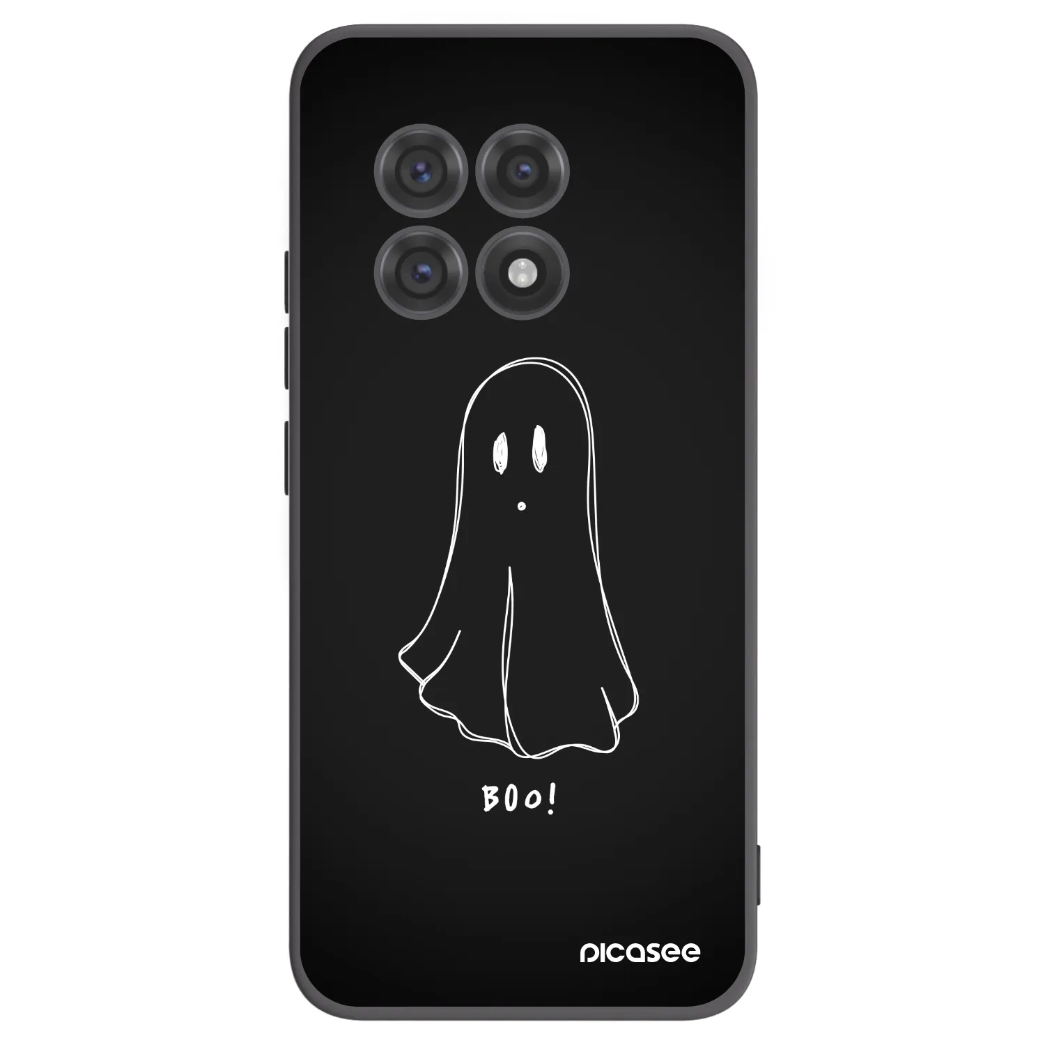 Picasee OnePlus 13R 5G Hülle - Schwarzes Silikon - Ghost 2