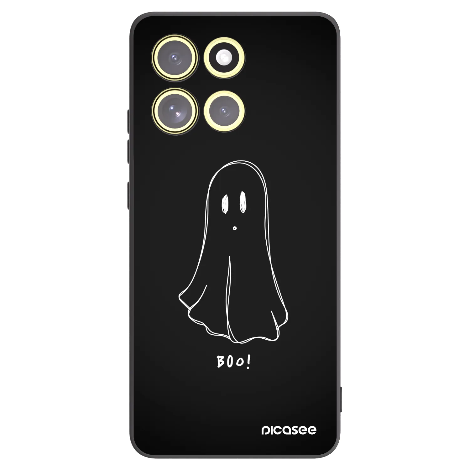 Picasee Motorola Moto G86 5G Hülle - Schwarzes Silikon - Ghost 2