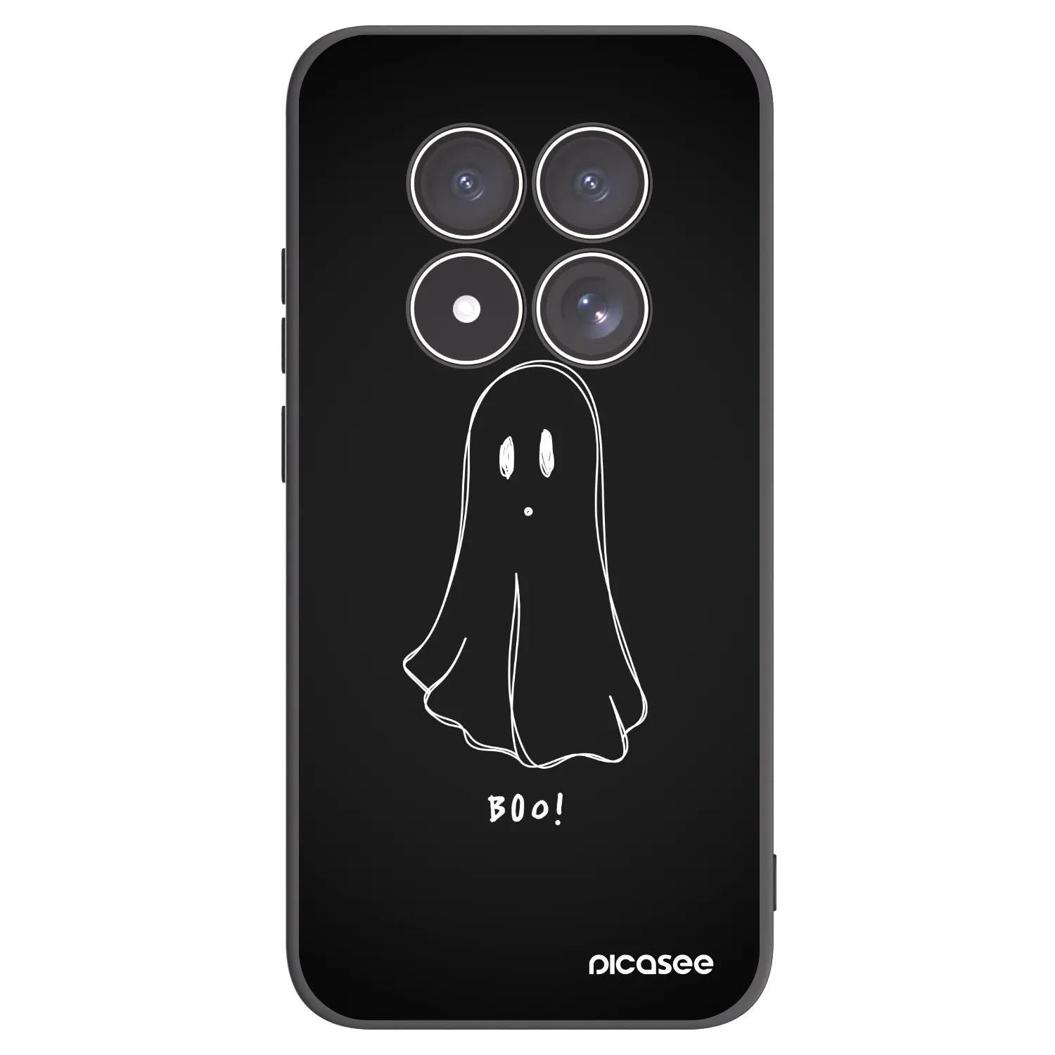 Picasee Xiaomi Redmi Note 15 Pro 4G Hülle - Schwarzes Silikon - Ghost 2