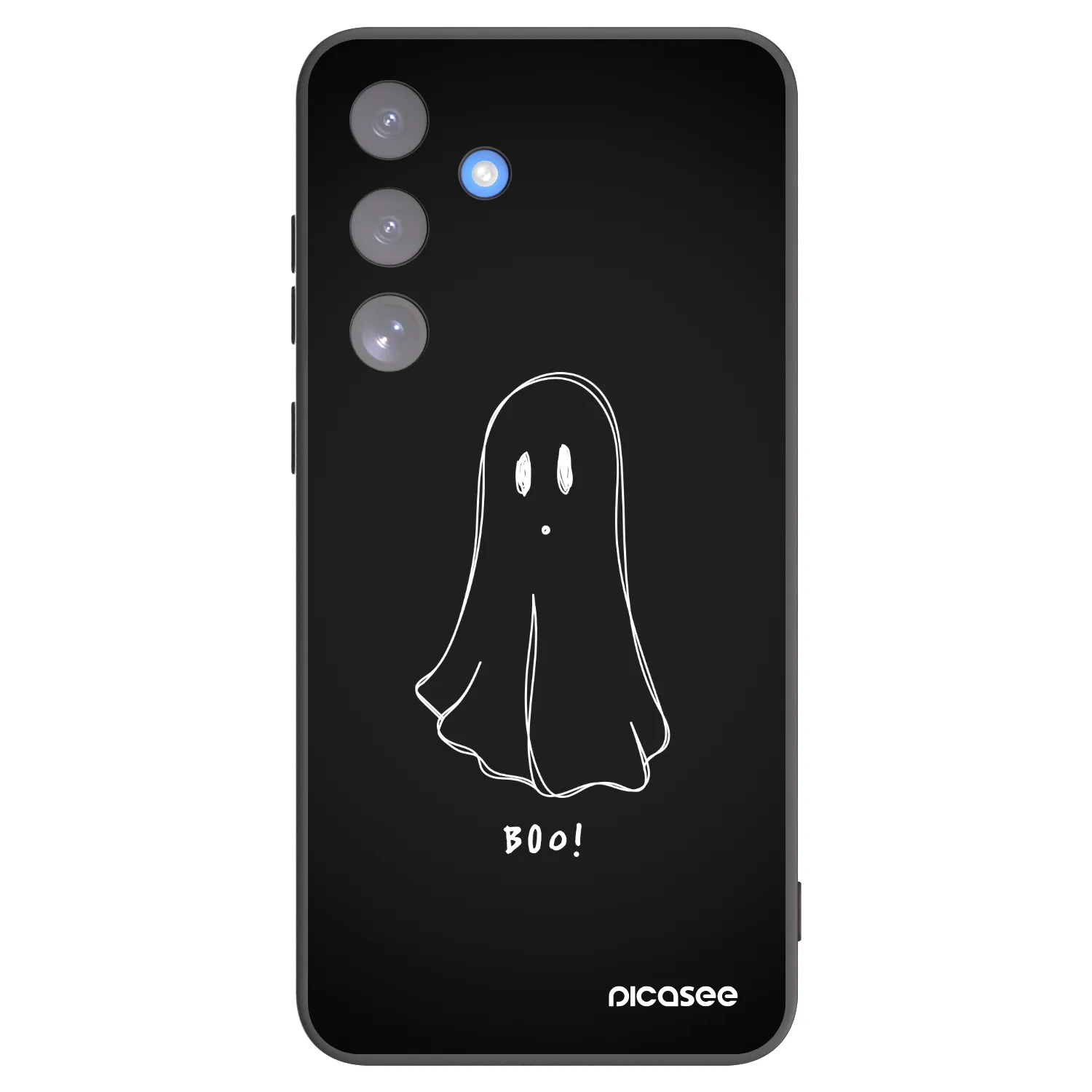 Picasee Samsung Galaxy S25 FE 5G Hülle - Schwarzes Silikon - Ghost 2