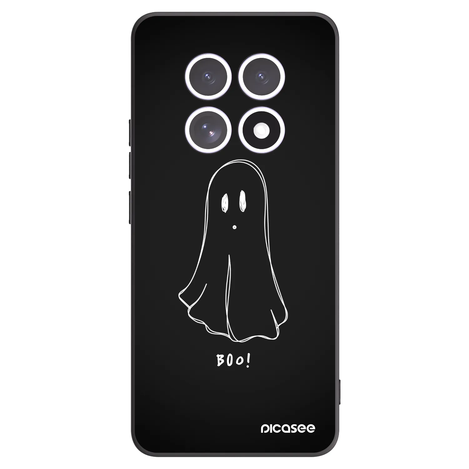 Picasee Xiaomi Redmi Note 15 4G Hülle - Schwarzes Silikon - Ghost 2