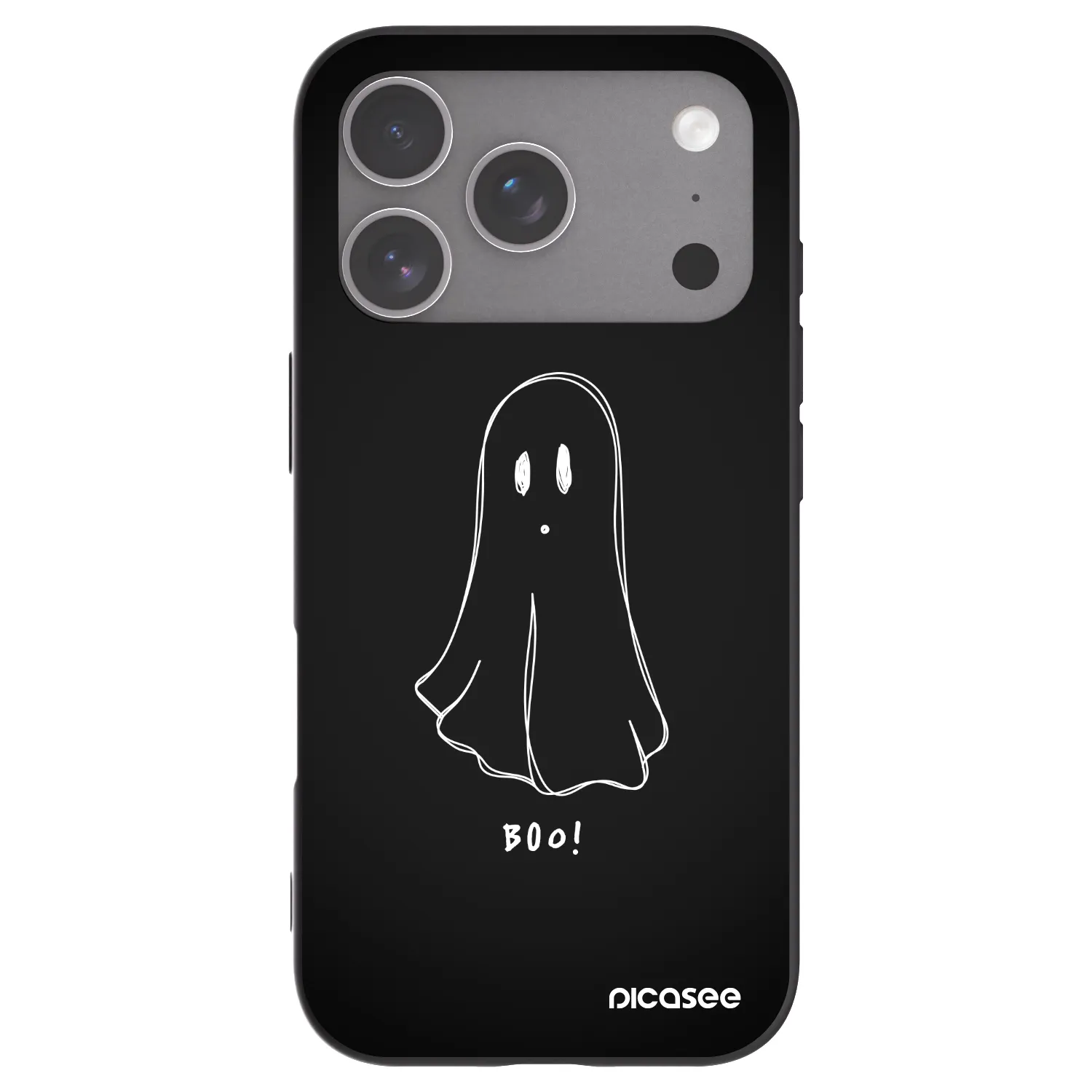 Picasee Apple iPhone 18 Pro Hülle - Schwarzes Silikon - Ghost 2