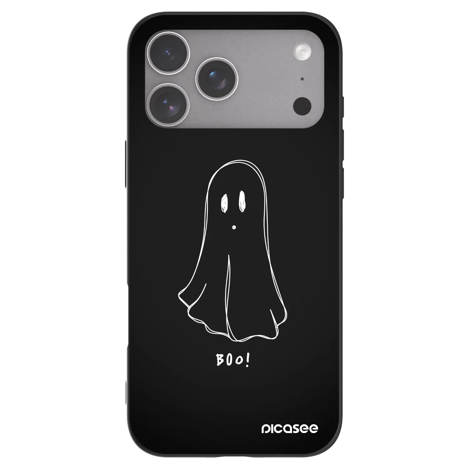 Picasee Apple iPhone 18 Pro Max Hülle - Schwarzes Silikon - Ghost 2