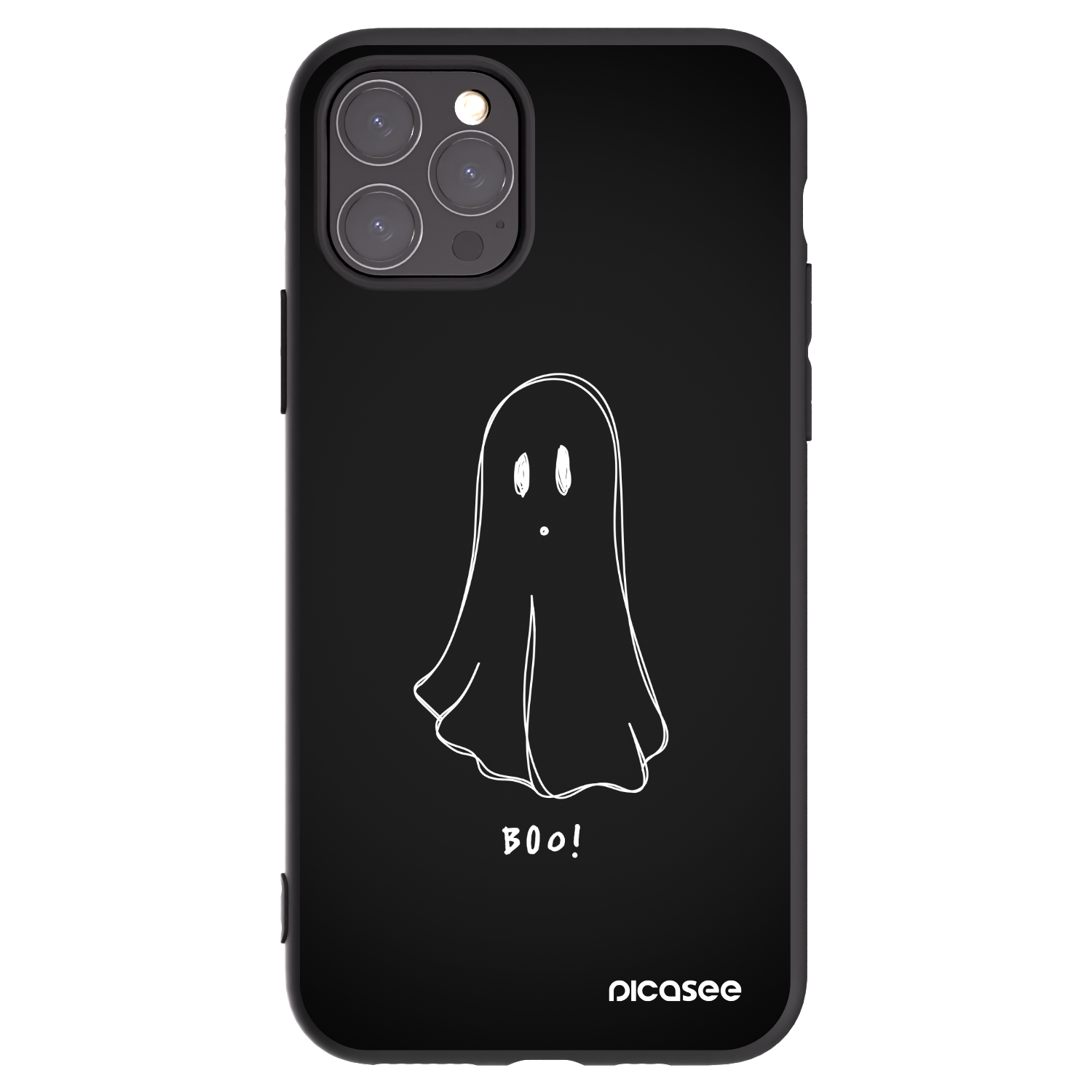 Picasee Apple iPhone 11 Pro Hülle - Schwarzes Silikon - Ghost 2