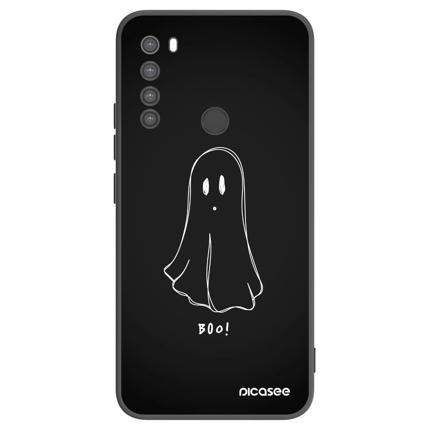 Picasee Xiaomi Redmi Note 8 Hülle - Schwarzes Silikon - Ghost 2