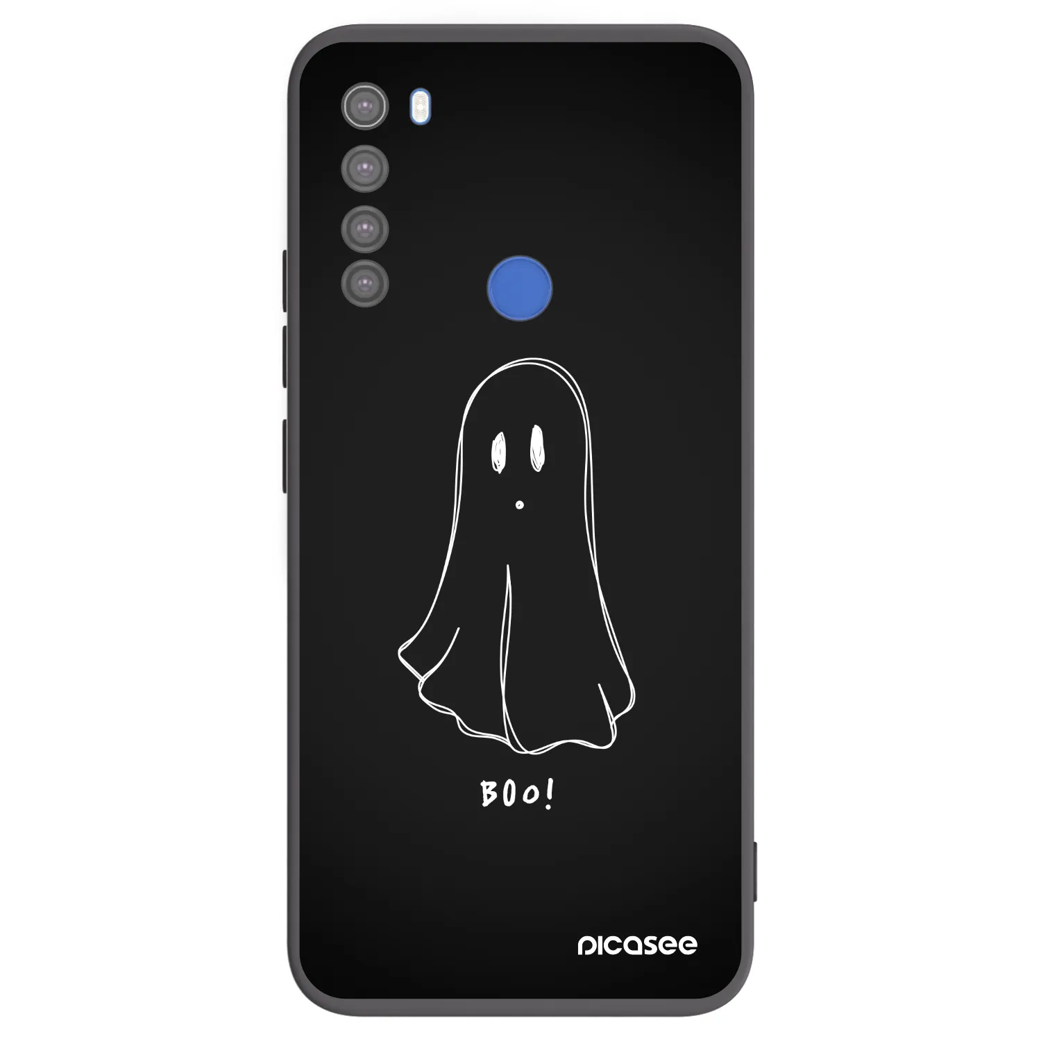 Picasee Xiaomi Redmi Note 8T Hülle - Schwarzes Silikon - Ghost 2
