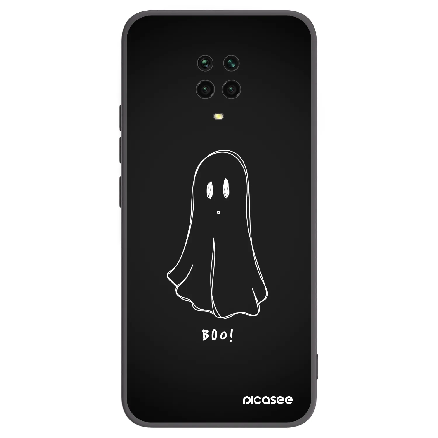Picasee Xiaomi Redmi Note 9 Pro Hülle - Schwarzes Silikon - Ghost 2