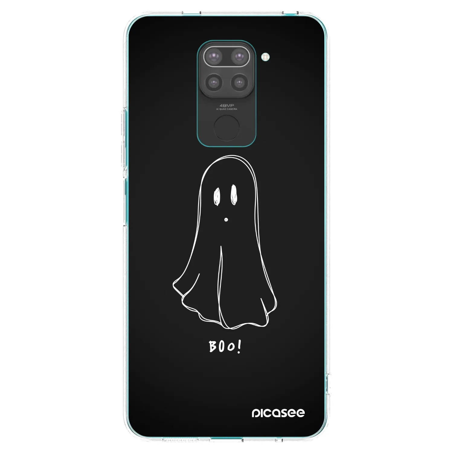 Picasee Xiaomi Redmi Note 9 Hülle - Schwarzes Silikon - Ghost 2