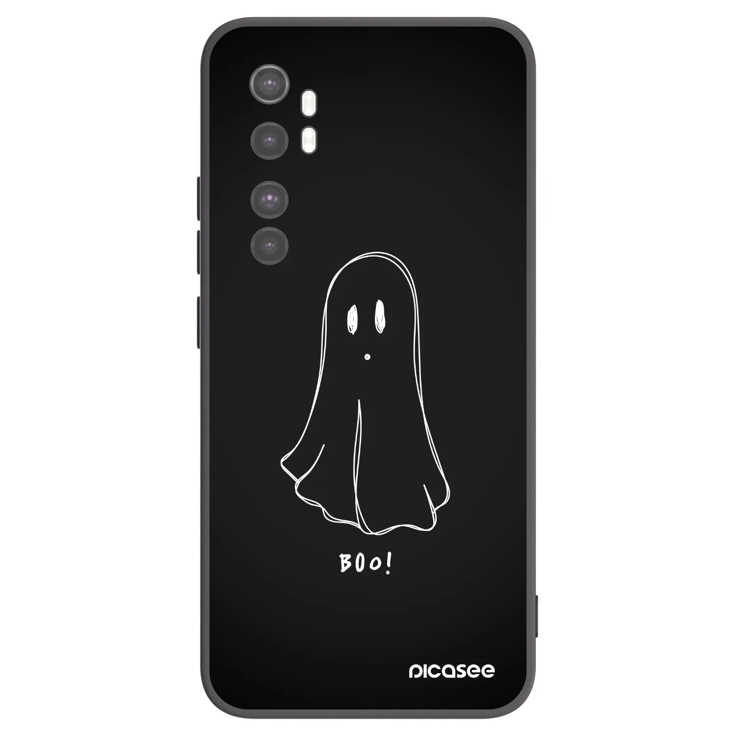 Picasee Xiaomi Mi Note 10 Lite Hülle - Schwarzes Silikon - Ghost 2