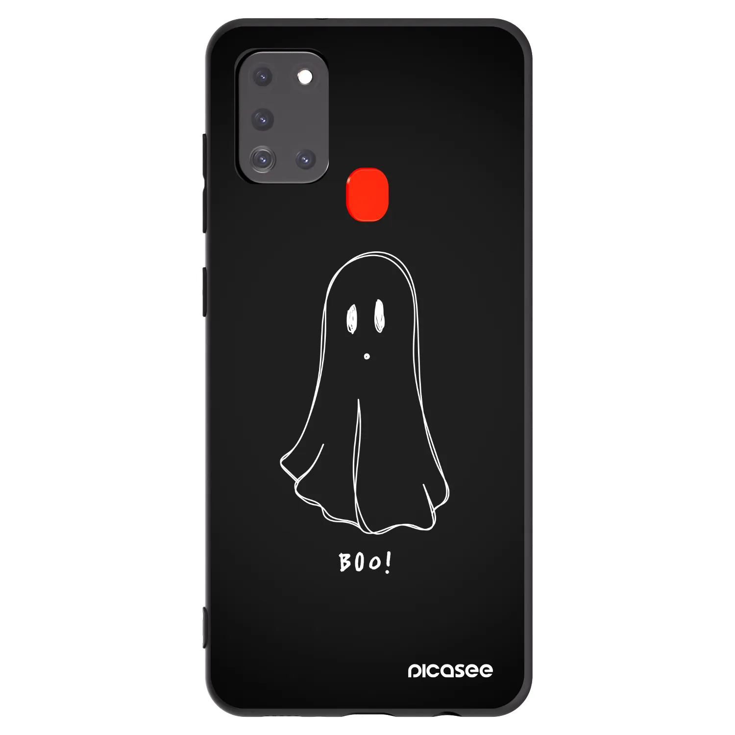 Picasee Samsung Galaxy A21s Hülle - Schwarzes Silikon - Ghost 2
