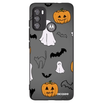 Picasee Motorola Moto G60 Hülle - Schwarzes Silikon - Spooky crew