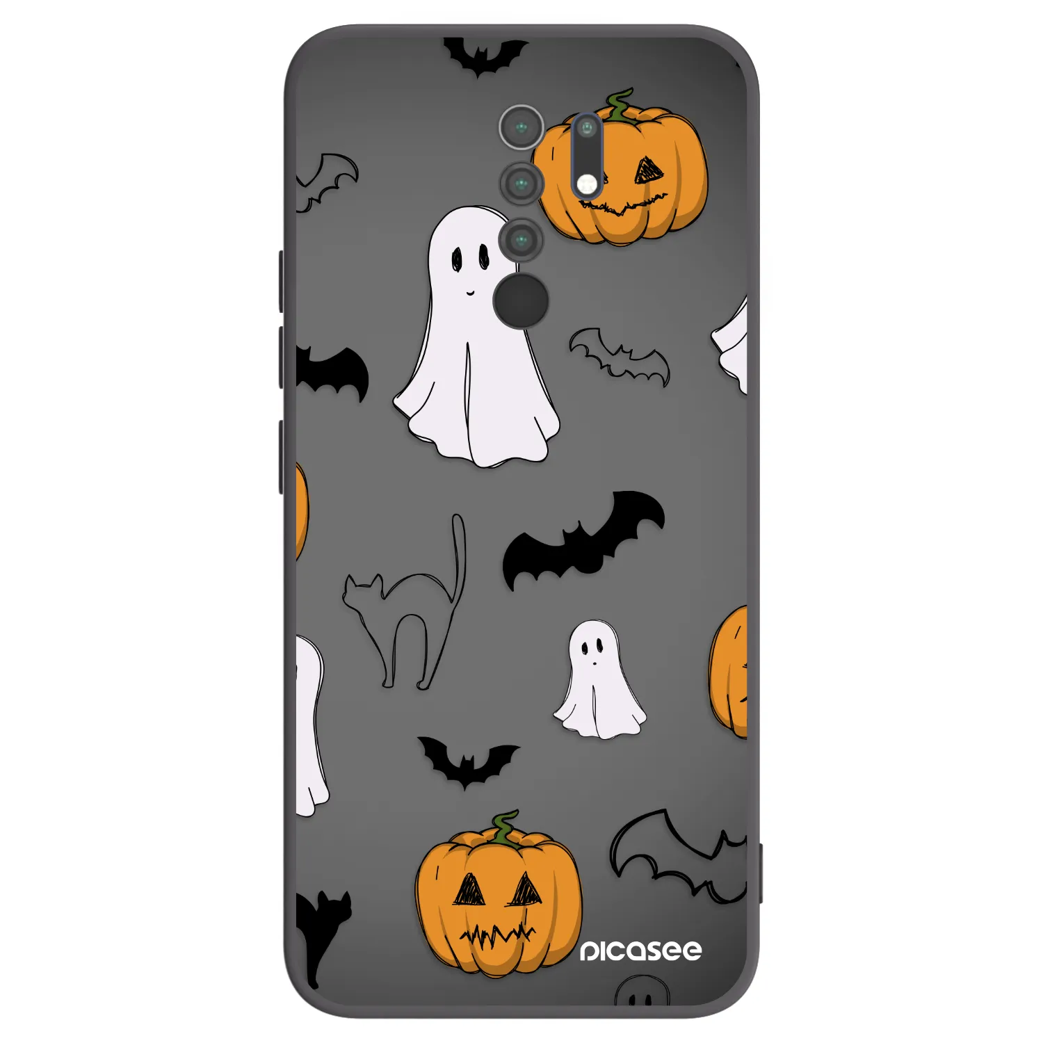 Picasee Xiaomi Redmi 9 Hülle - Schwarzes Silikon - Spooky crew