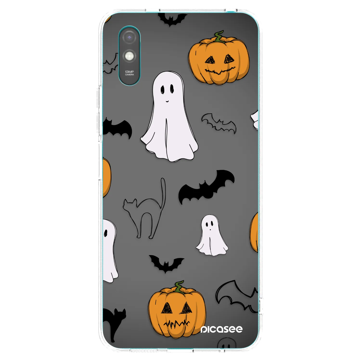 Picasee Xiaomi Redmi 9A Hülle - Transparentes Silikon - Spooky crew