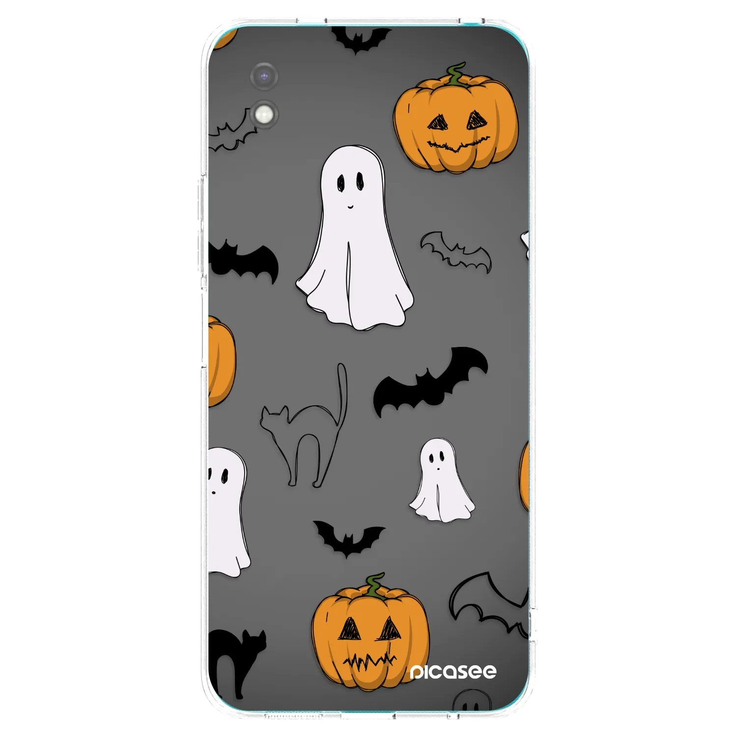 Picasee Xiaomi Redmi 9A Hülle - Schwarzes Silikon - Spooky crew