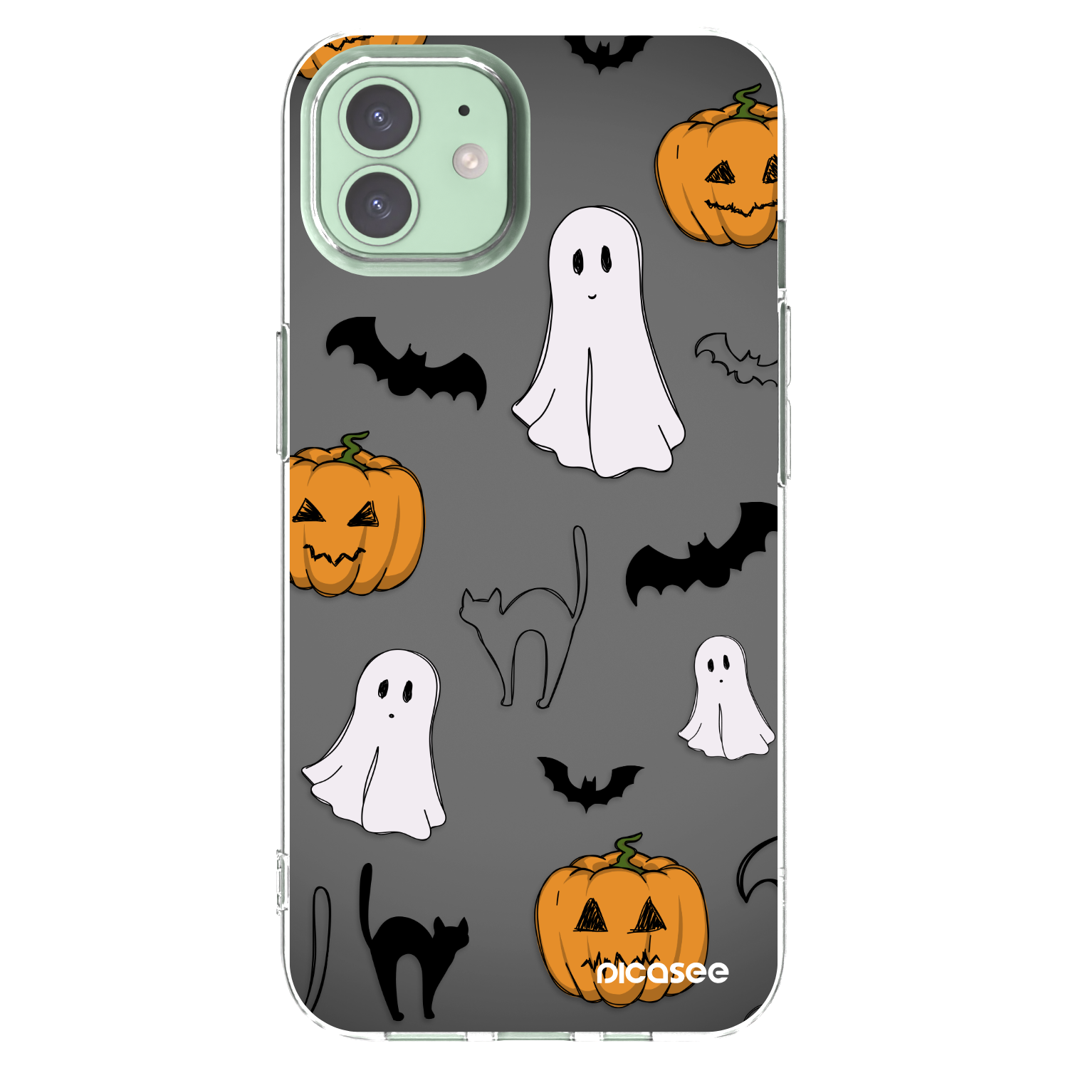 Picasee Apple iPhone 12 Hülle - Transparentes Silikon - Spooky crew