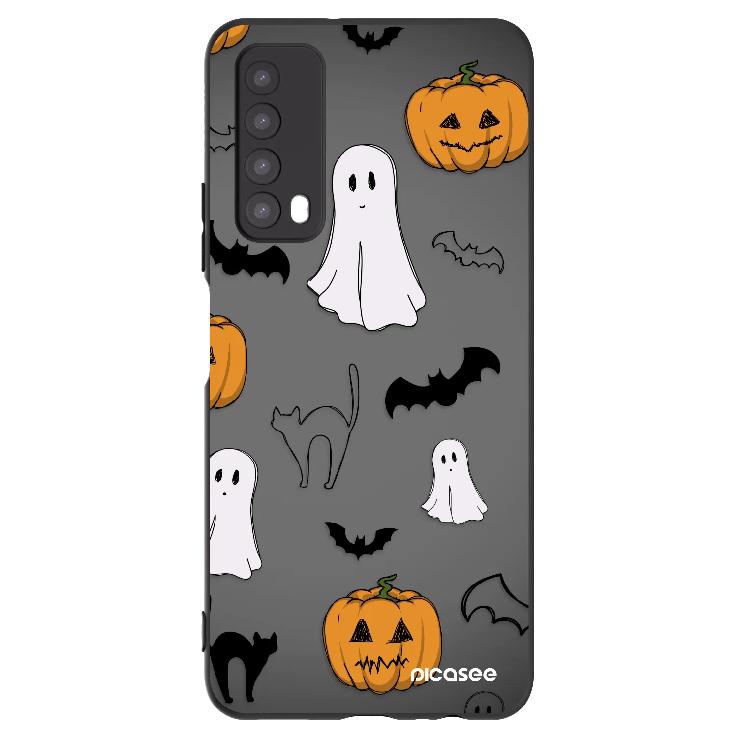 Picasee Huawei P Smart 2021 Hülle - Schwarzes Silikon - Spooky crew
