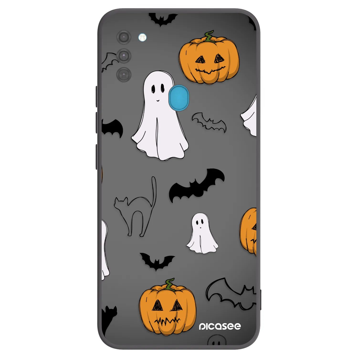 Picasee Samsung Galaxy M11 Hülle - Schwarzes Silikon - Spooky crew