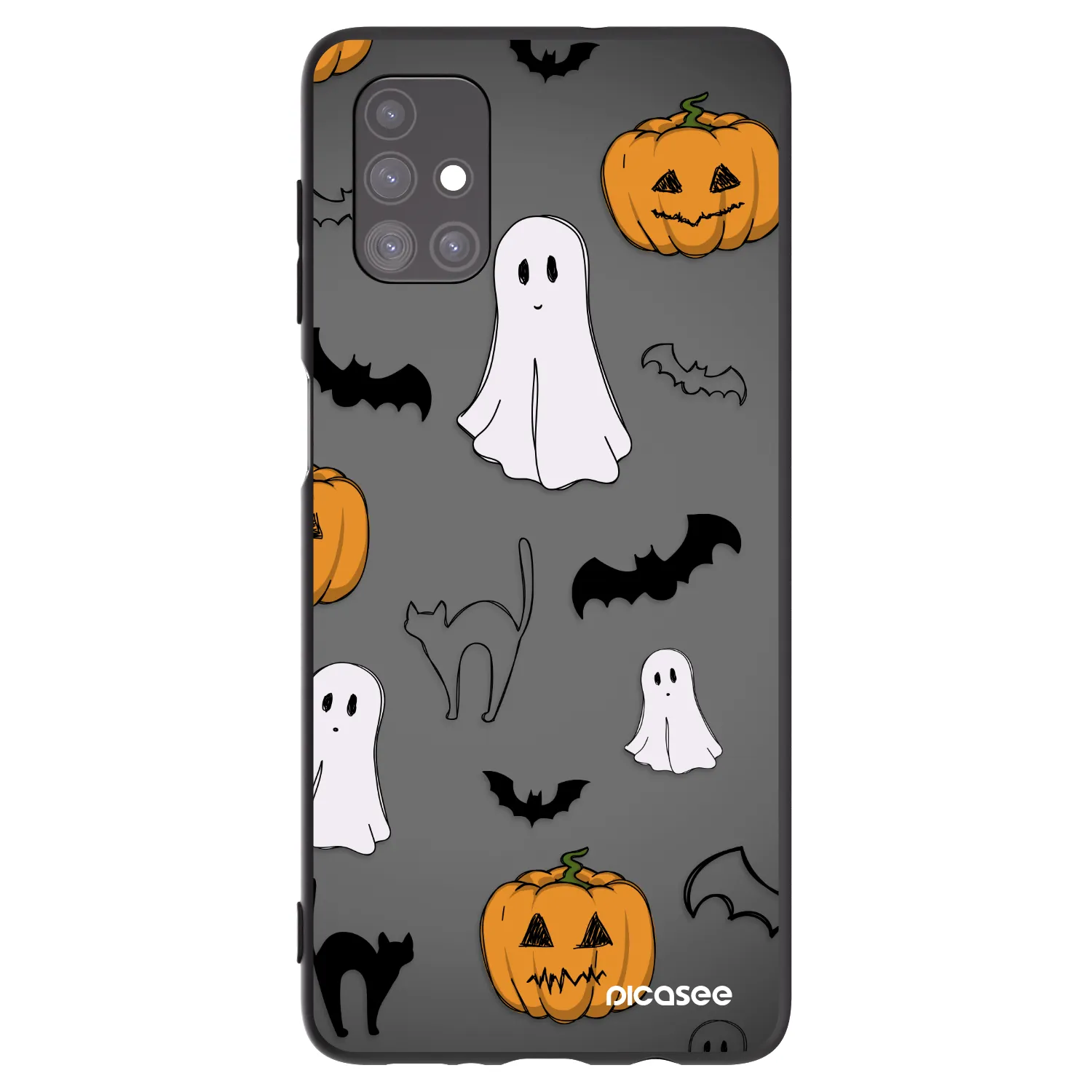 Picasee Samsung Galaxy M51 M515F Hülle - Schwarzes Silikon - Spooky crew