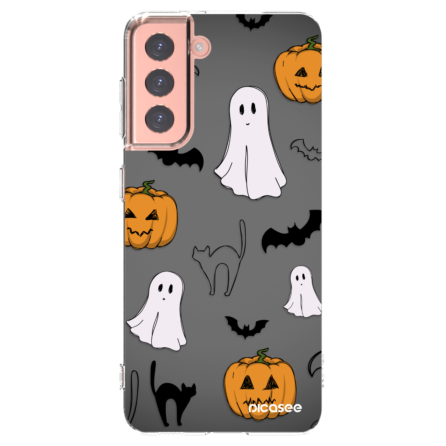 Picasee Samsung Galaxy S21 5G G991B Hülle - Transparentes Silikon - Spooky crew