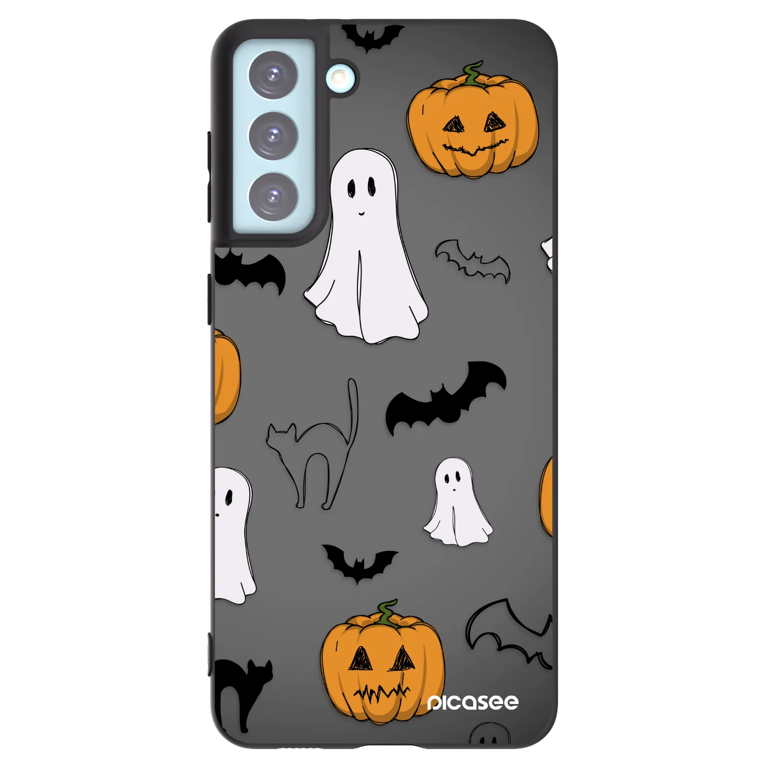 Picasee Samsung Galaxy S21+ 5G G996F Hülle - Schwarzes Silikon - Spooky crew