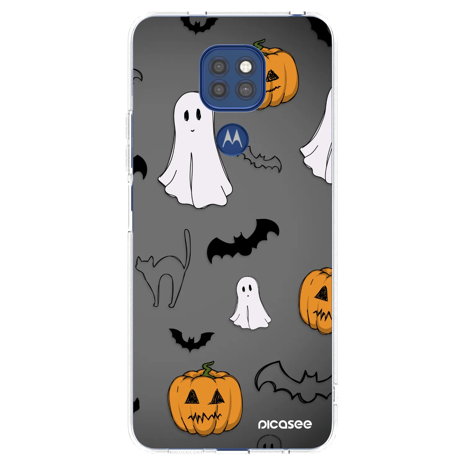Picasee Motorola Moto G9 Play Hülle - Transparentes Silikon - Spooky crew