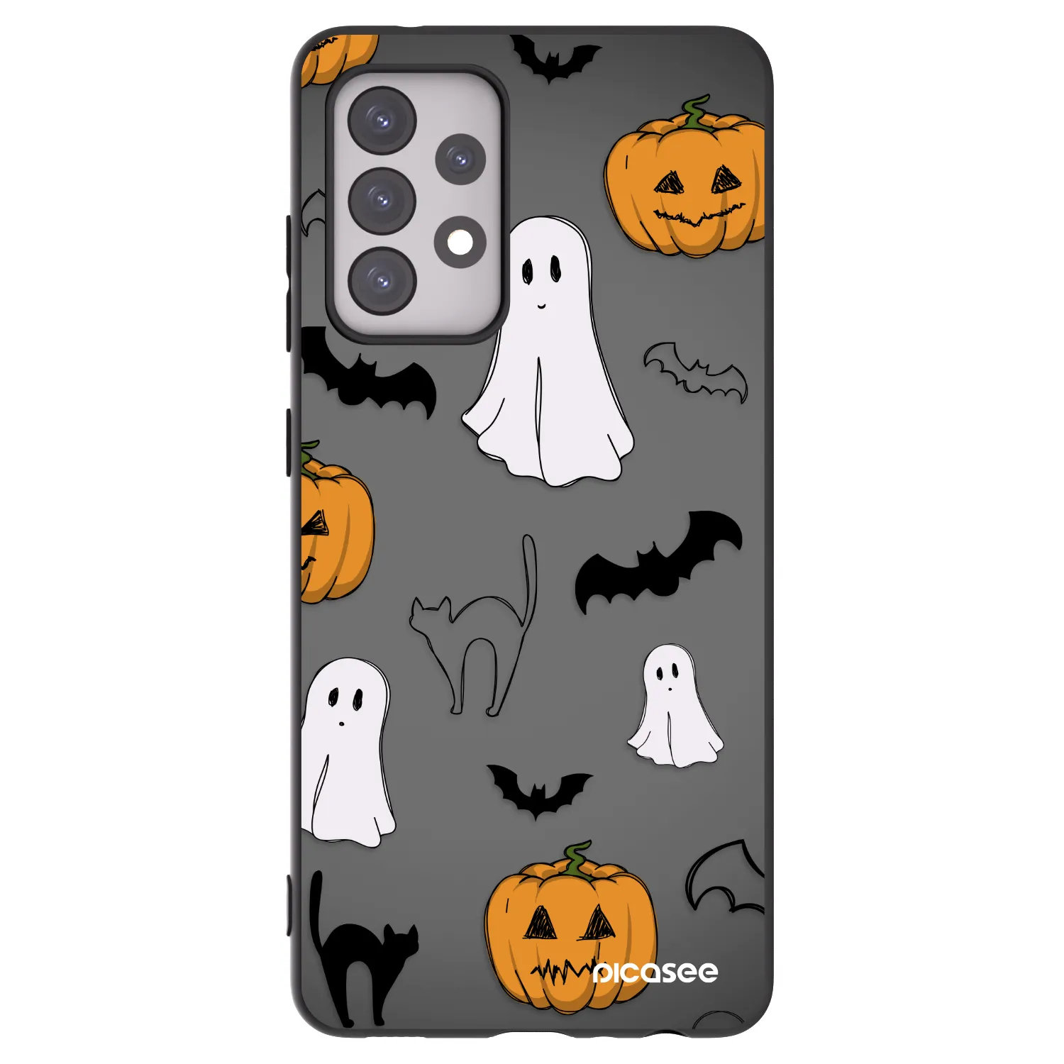 Picasee Samsung Galaxy A52 5G A525F Hülle - Schwarzes Silikon - Spooky crew