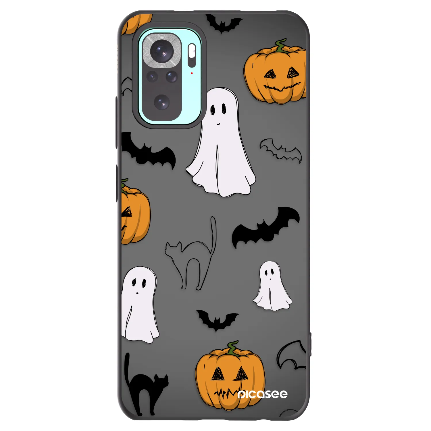 Picasee Xiaomi Redmi Note 10 Pro Hülle - Schwarzes Silikon - Spooky crew