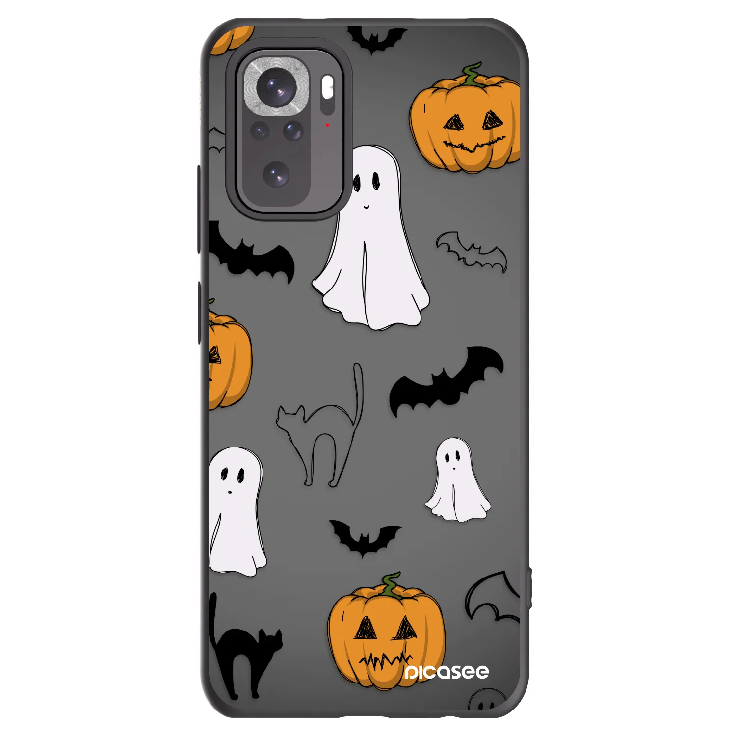 Picasee Xiaomi Redmi Note 10S Hülle - Schwarzes Silikon - Spooky crew