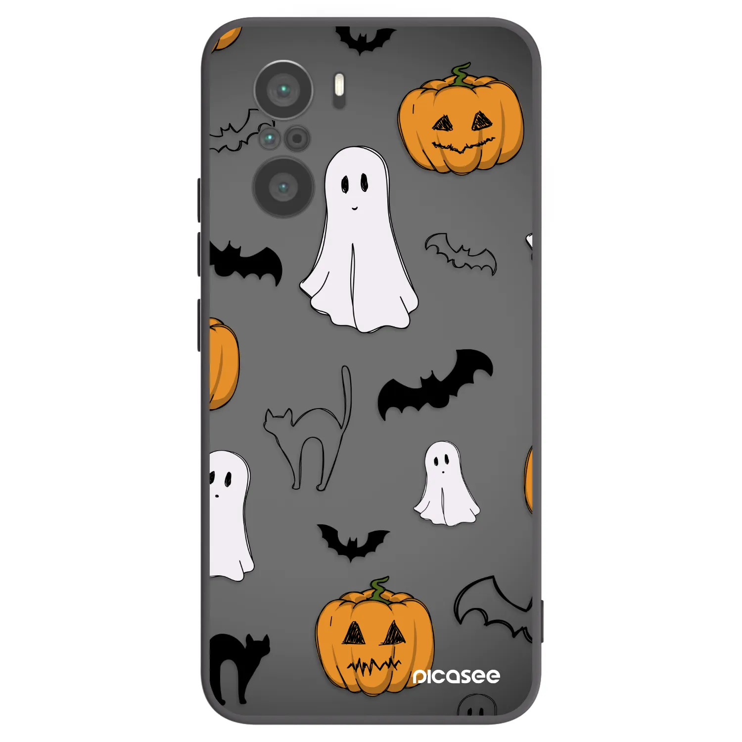 Picasee Xiaomi Poco F3 Hülle - Schwarzes Silikon - Spooky crew