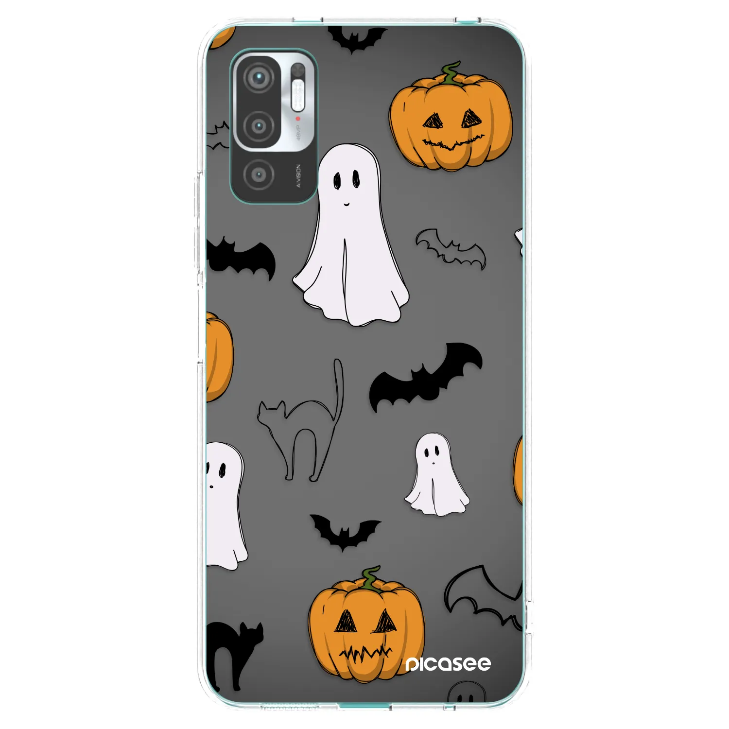 Picasee Xiaomi Redmi Note 10 5G Hülle - Transparentes Silikon - Spooky crew