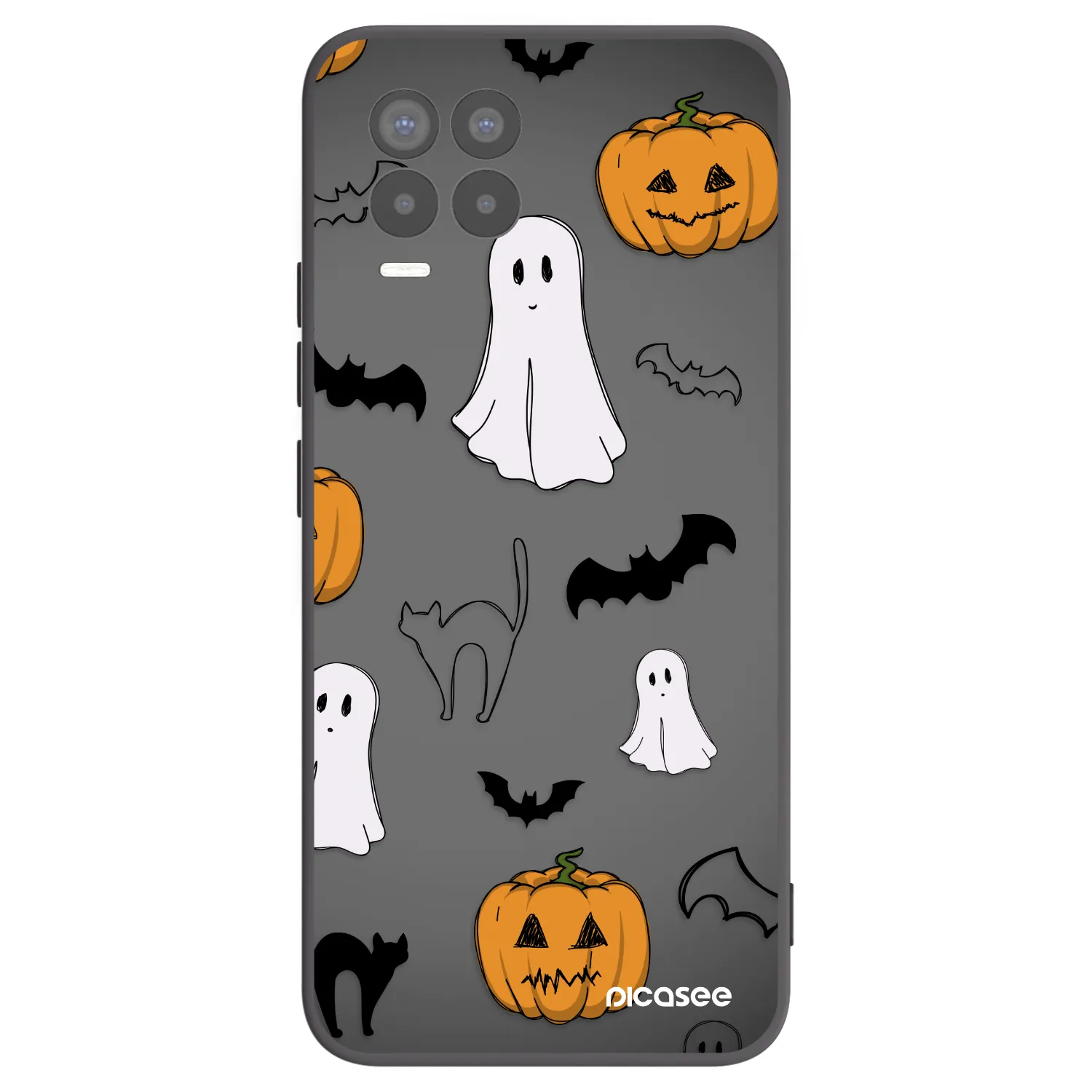 Picasee Realme 8 Pro Hülle - Schwarzes Silikon - Spooky crew