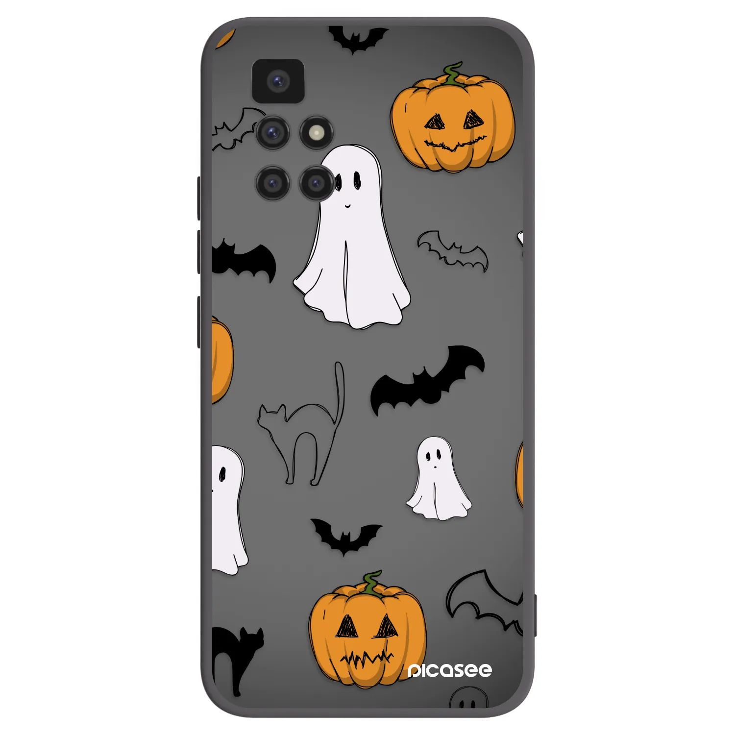 Picasee Xiaomi Redmi 10 Hülle - Schwarzes Silikon - Spooky crew