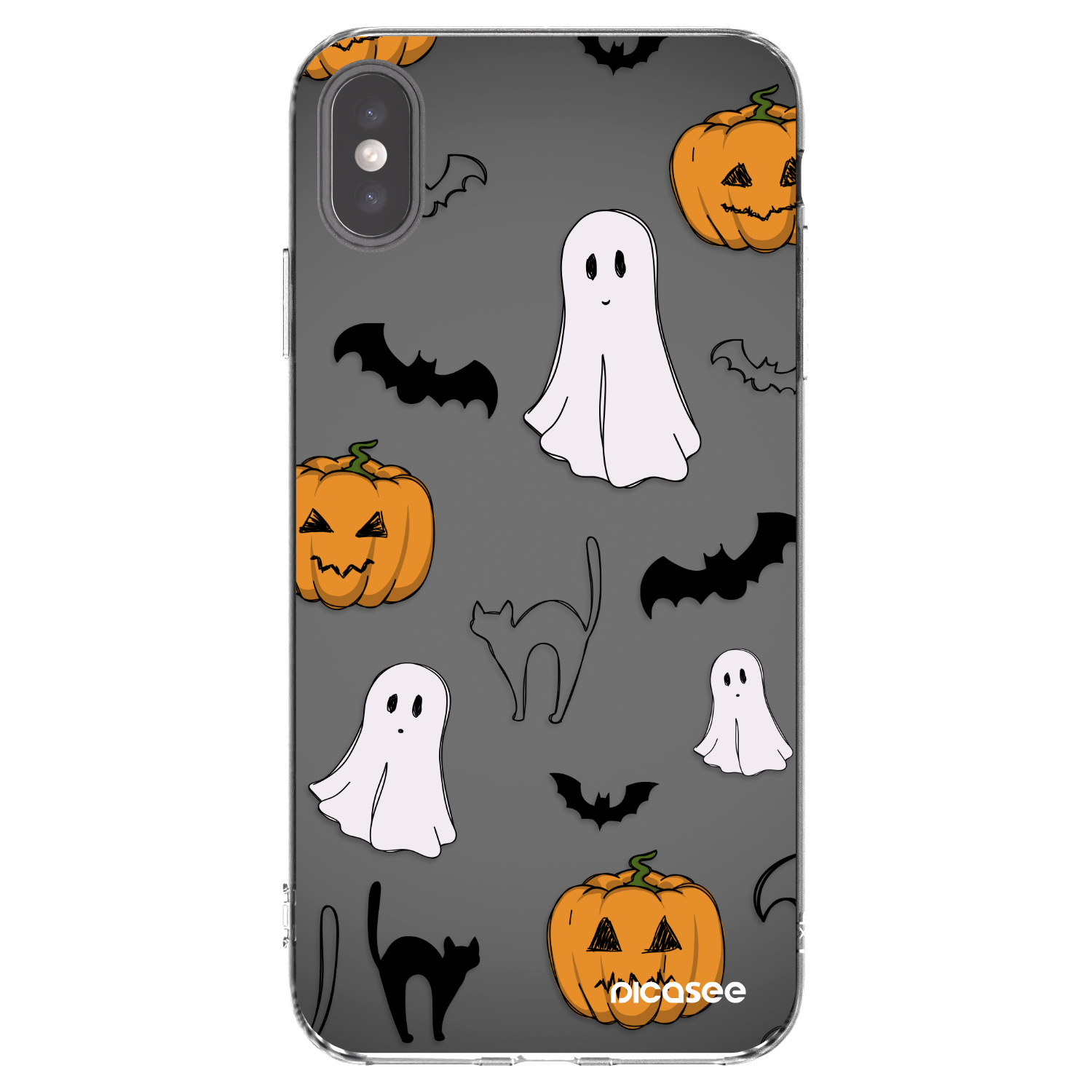 Picasee Apple iPhone XS Max Hülle - Transparentes Silikon - Spooky crew