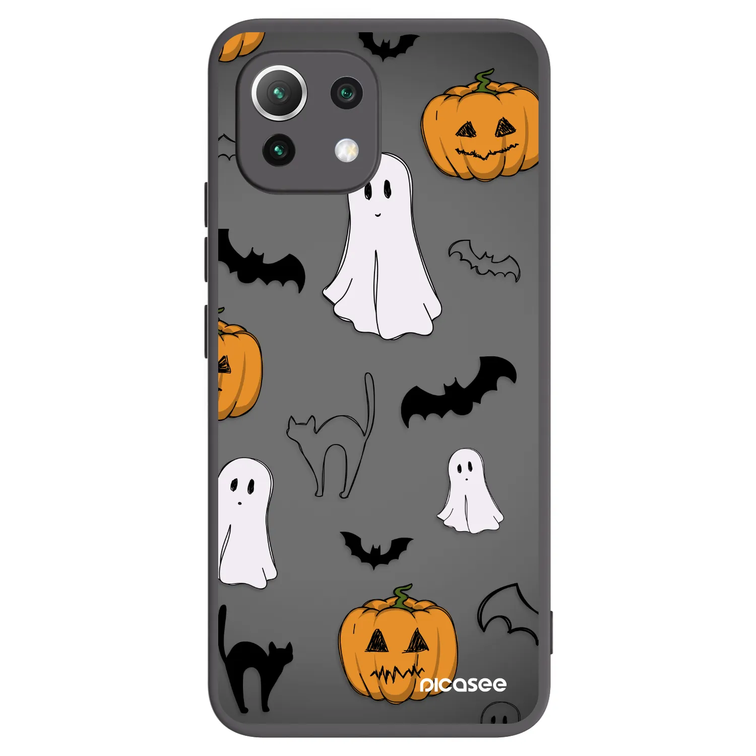Picasee Xiaomi 11 Lite 5G NE Hülle - Schwarzes Silikon - Spooky crew