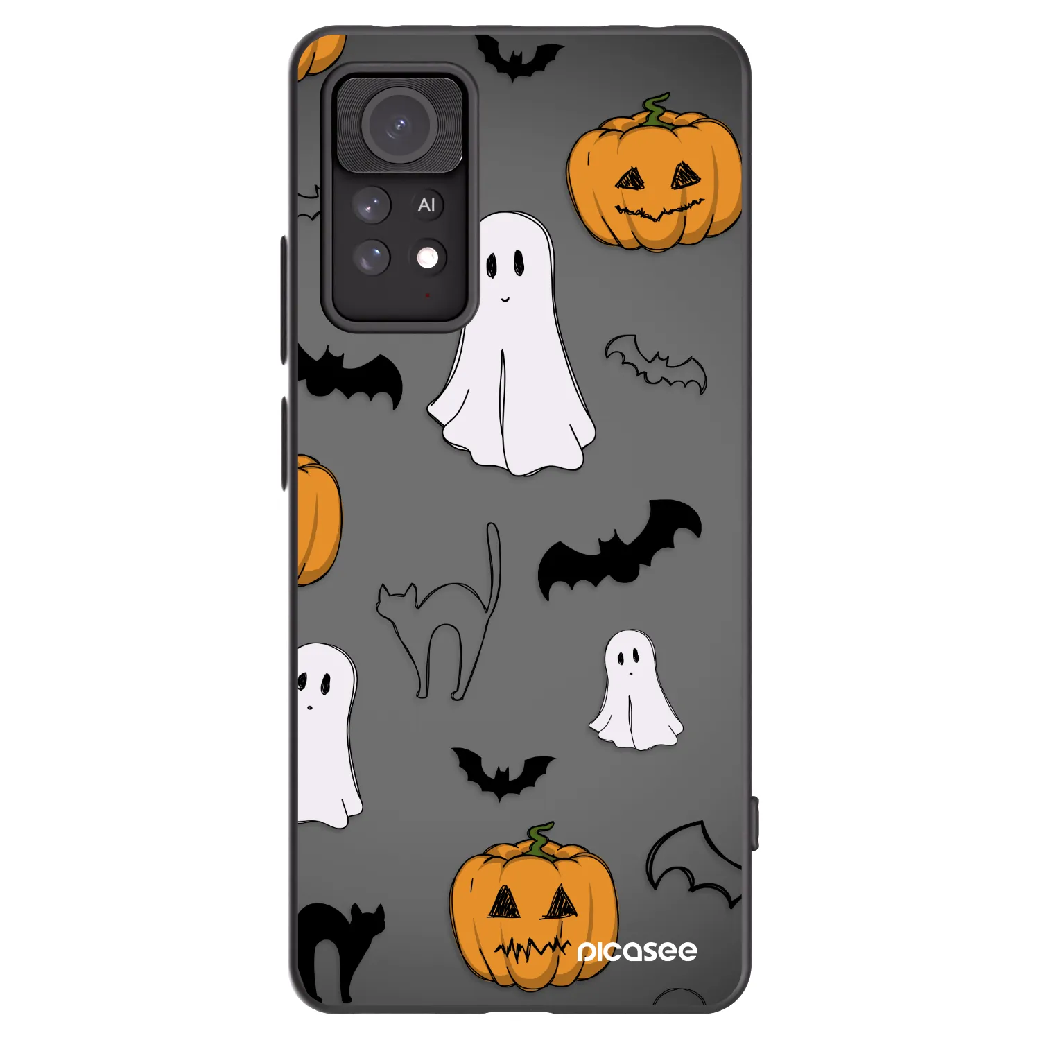 Picasee Xiaomi Redmi Note 11 Pro 5G Hülle - Schwarzes Silikon - Spooky crew