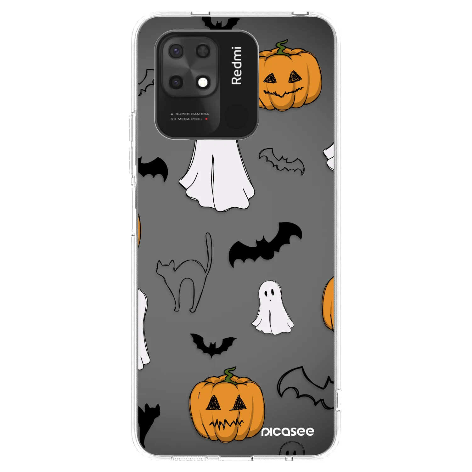 Picasee Xiaomi Redmi 10C Hülle - Transparentes Silikon - Spooky crew