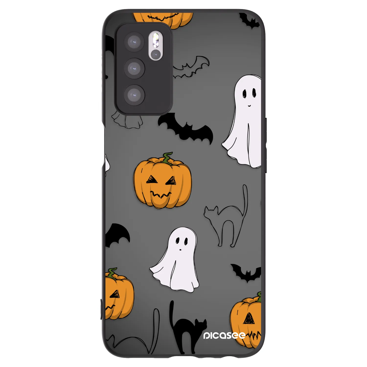 Picasee OPPO A16s Hülle - Schwarzes Silikon - Spooky crew