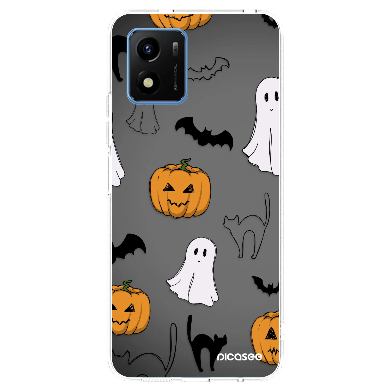 Picasee Vivo Y01 Hülle - Transparentes Silikon - Spooky crew
