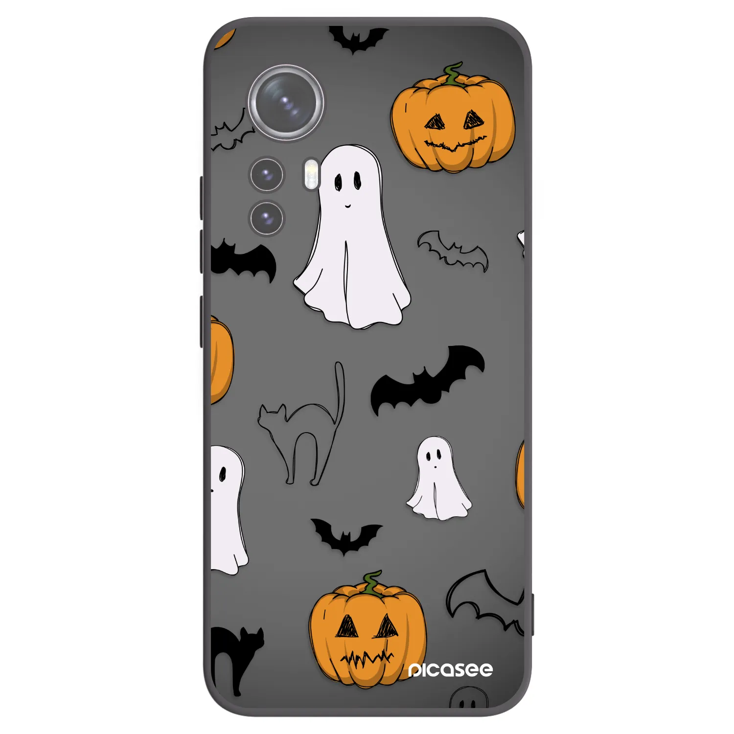 Picasee Xiaomi 12X Hülle - Schwarzes Silikon - Spooky crew