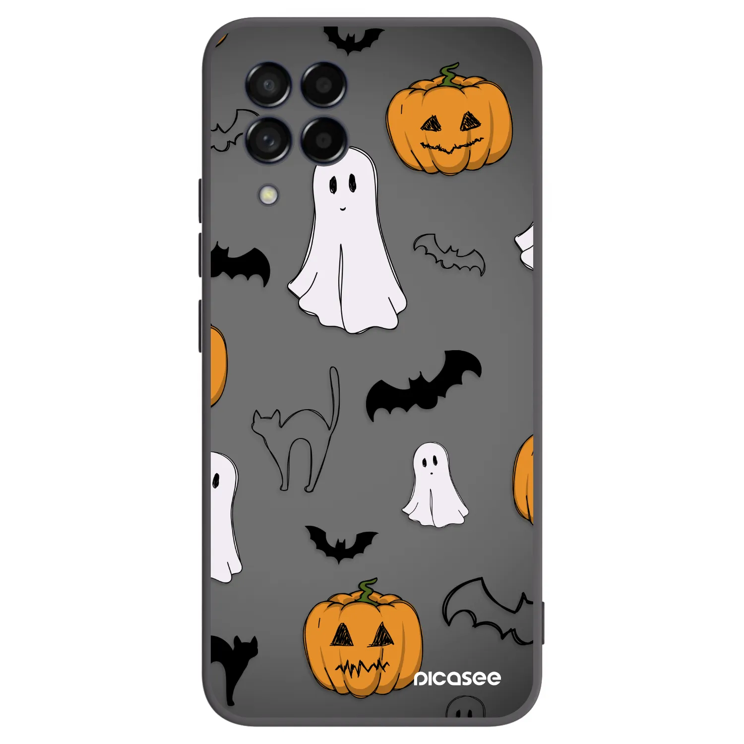Picasee Samsung Galaxy M53 5G Hülle - Schwarzes Silikon - Spooky crew