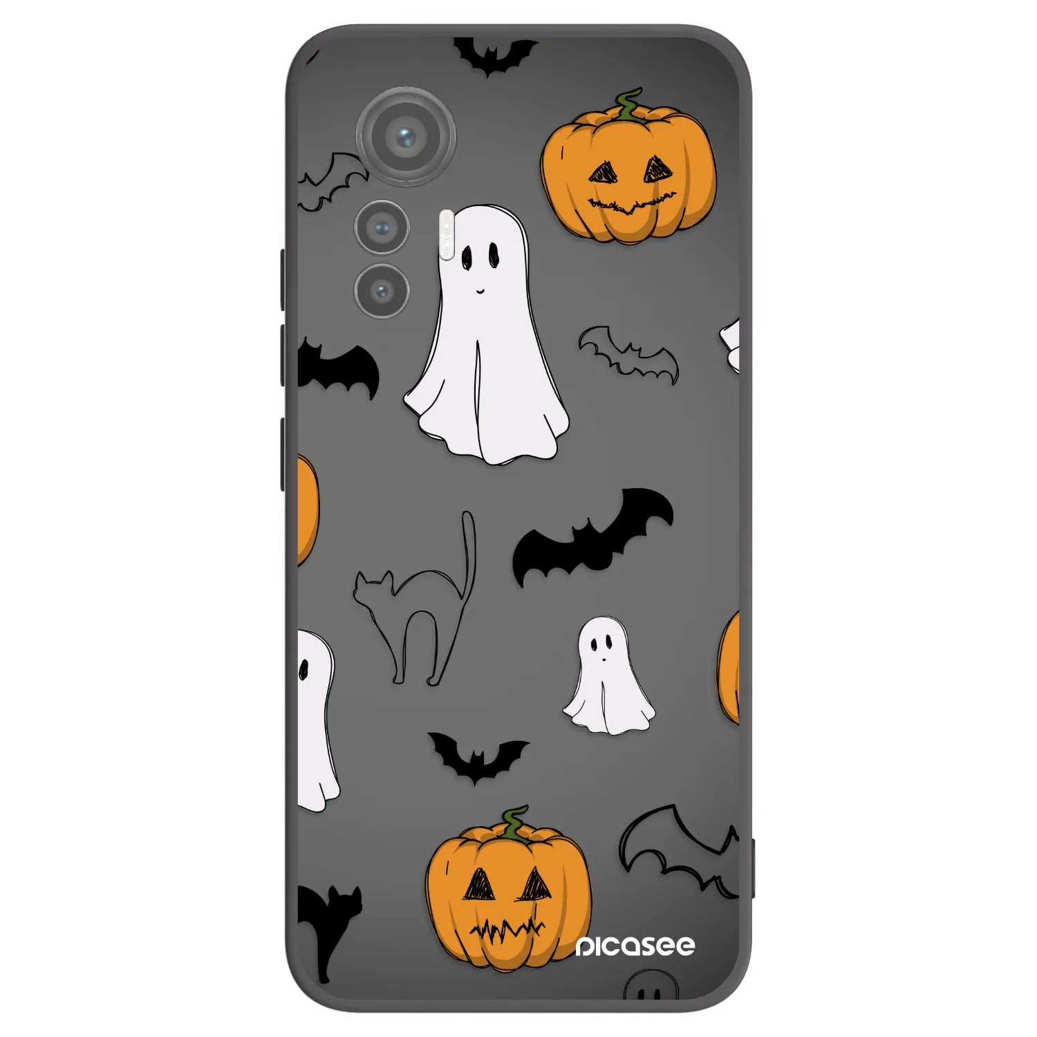 Picasee Xiaomi 12 Lite Hülle - Schwarzes Silikon - Spooky crew