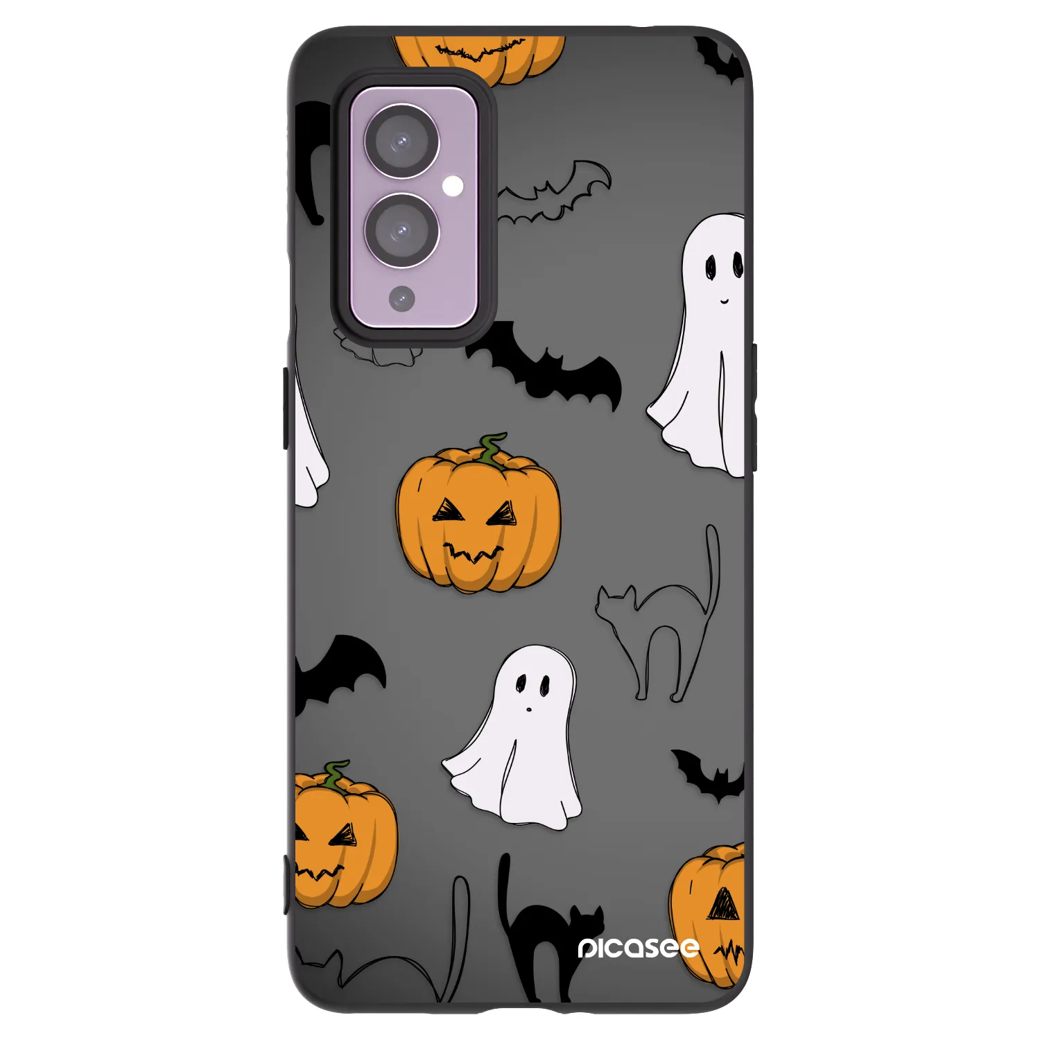 Picasee OnePlus 9 Hülle - Schwarzes Silikon - Spooky crew