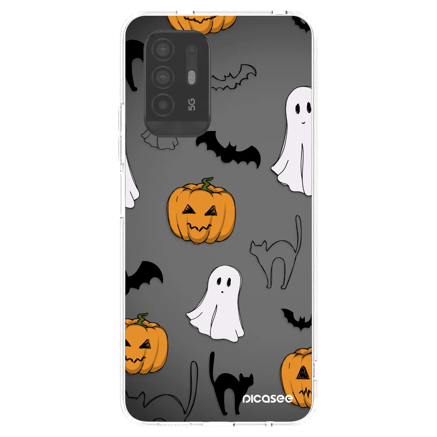 Picasee OPPO A94 5G Hülle - Transparentes Silikon - Spooky crew