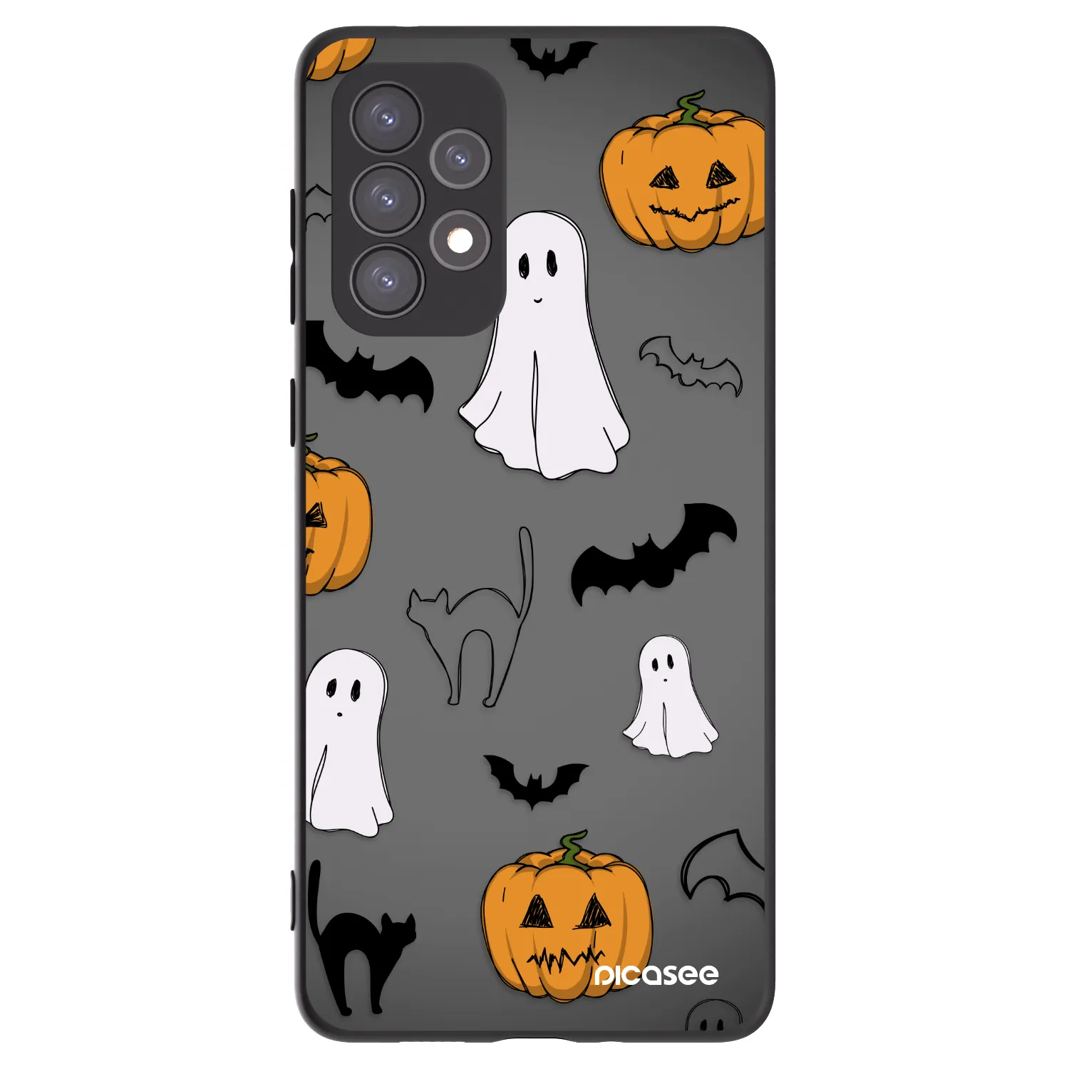 Picasee Samsung Galaxy A73 5G Hülle - Schwarzes Silikon - Spooky crew